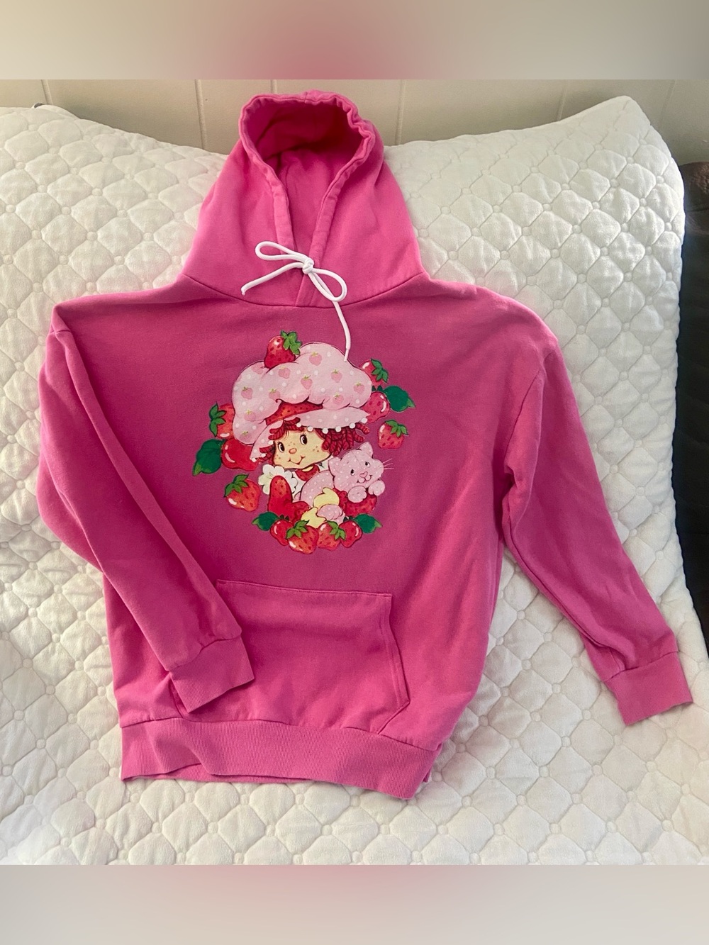 World of Strawberry Shortcake Pink Hoodie Design on Front and Back